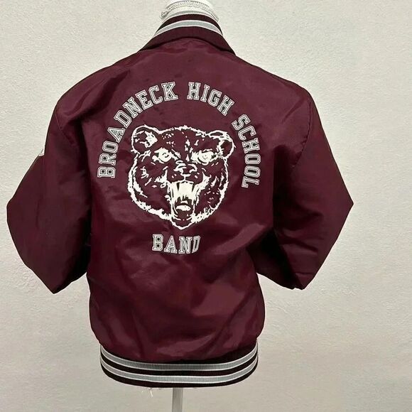 Vintage Neff Band Jacket Made In The USA Sz Small Maroon - Picture 2 of 13